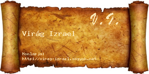 Virág Izrael névjegykártya